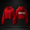 Disciplined Women's Cropped Hoodie — Red / Cream